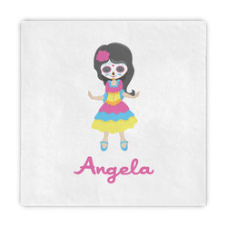 Kids Sugar Skulls Standard Decorative Napkins (Personalized)