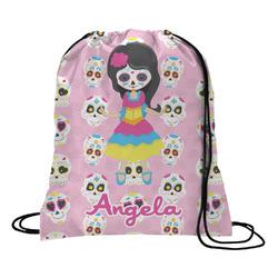 Kids Sugar Skulls Drawstring Backpack - Medium (Personalized)