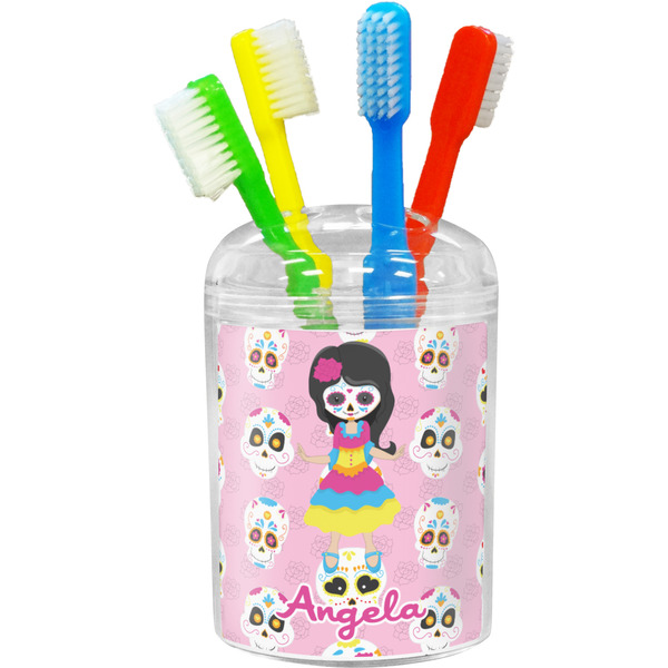 Custom Kids Sugar Skulls Toothbrush Holder (Personalized)