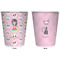 Kids Sugar Skulls Trash Can White - Front and Back - Apvl