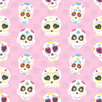 Kids Sugar Skulls Wallpaper & Surface Covering (Peel & Stick 24"x 24" Sample)