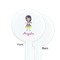 Kids Sugar Skulls White Plastic 7" Stir Stick - Single Sided - Round - Front & Back