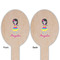 Kids Sugar Skulls Wooden Food Pick - Oval - Double Sided - Front & Back