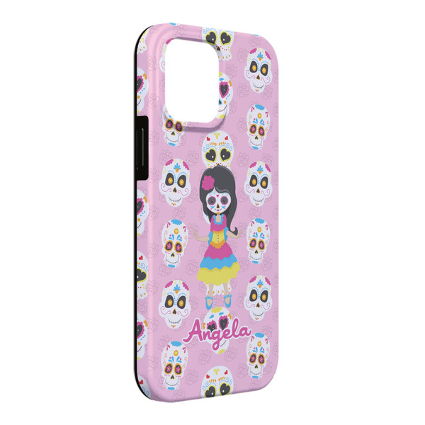 Custom Kids Sugar Skulls iPhone Case - Rubber Lined - iPhone 13 Pro Max (Personalized)