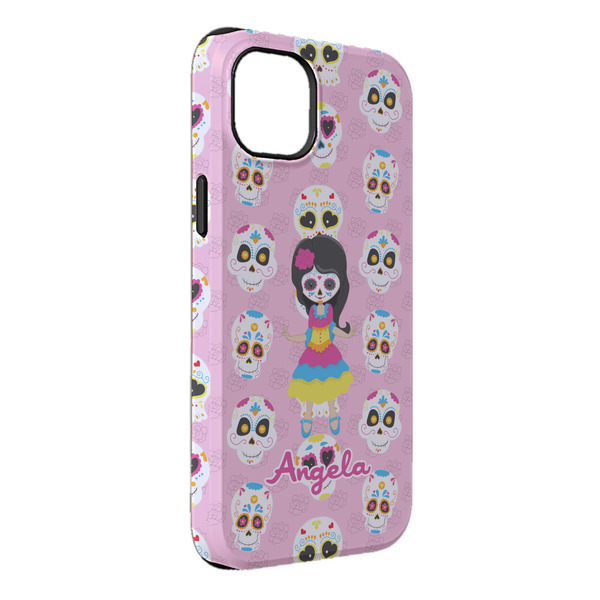 Custom Kids Sugar Skulls iPhone Case - Rubber Lined - iPhone 14 Pro Max (Personalized)