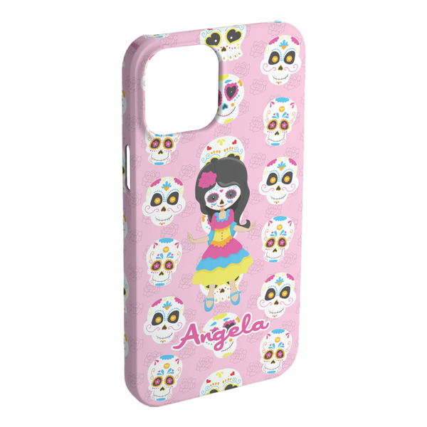 Custom Kids Sugar Skulls iPhone Case - Plastic - iPhone 15 Plus (Personalized)