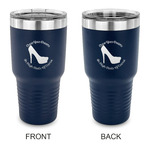 High Heels 30 oz Stainless Steel Tumbler - Navy - Double Sided