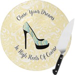 High Heels Round Glass Cutting Board - Small