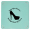 High Heels 9" x 9" Teal Leatherette Snap Up Tray - APPROVAL