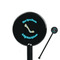 High Heels Black Plastic 5.5" Stir Stick - Round - Closeup