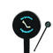 High Heels Black Plastic 7" Stir Stick - Round - Closeup