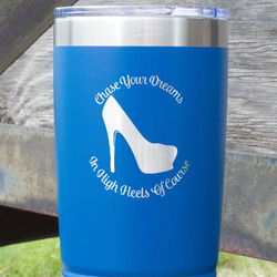 High Heels 20 oz Stainless Steel Tumbler - Royal Blue - Double Sided