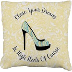 High Heels Faux-Linen Throw Pillow 18"