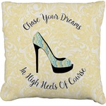 High Heels Faux-Linen Throw Pillow 26"