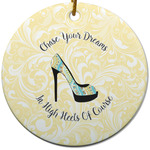 High Heels Round Ceramic Ornament