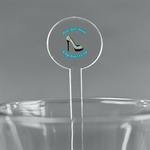 High Heels 7" Round Plastic Stir Sticks - Clear