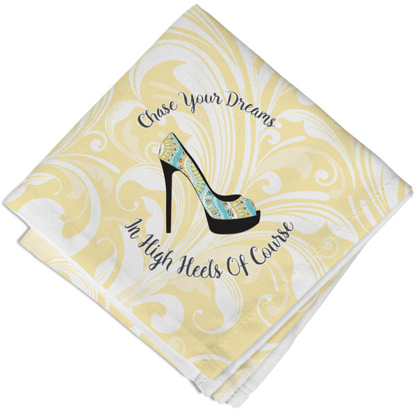 Custom High Heels Cloth Cocktail Napkin - Single