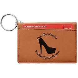 High Heels Leatherette Keychain ID Holder - Double Sided