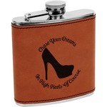 High Heels Leatherette Wrapped Stainless Steel Flask