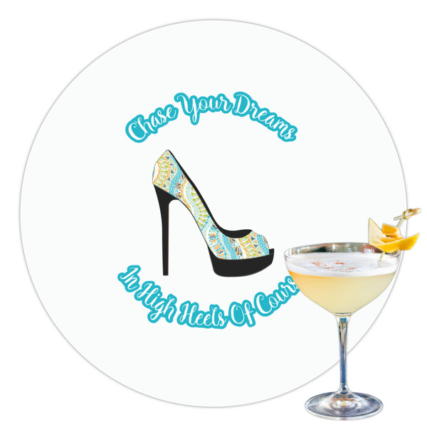 Custom High Heels Printed Drink Topper - 3.5"