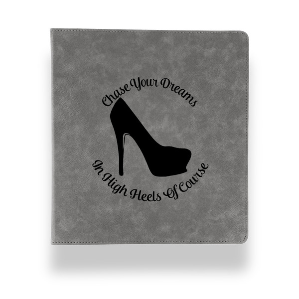 Custom High Heels Leather Binder - 1" - Grey