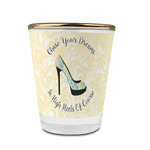 High Heels Glass Shot Glass - 1.5 oz - with Gold Rim - Single