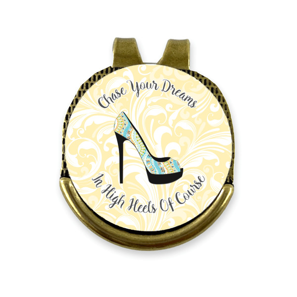 Custom High Heels Golf Ball Marker - Hat Clip - Gold