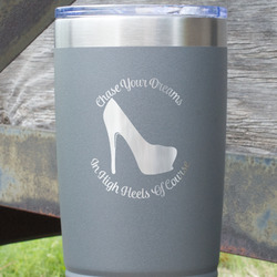 High Heels 20 oz Stainless Steel Tumbler - Grey - Single Sided