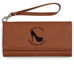 High Heels Ladies Leatherette Wallet - Laser Engraved - Rawhide