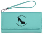 High Heels Ladies Leatherette Wallet - Laser Engraved- Teal