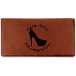 High Heels Leatherette Checkbook Holder - Double Sided
