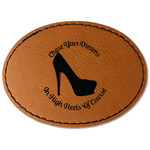 High Heels Faux Leather Iron On Patch - Oval