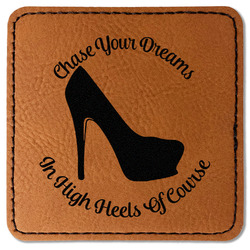 High Heels Faux Leather Iron On Patch - Square