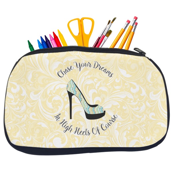 Custom High Heels Neoprene Pencil Case - Medium