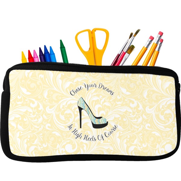 Custom High Heels Neoprene Pencil Case - Small