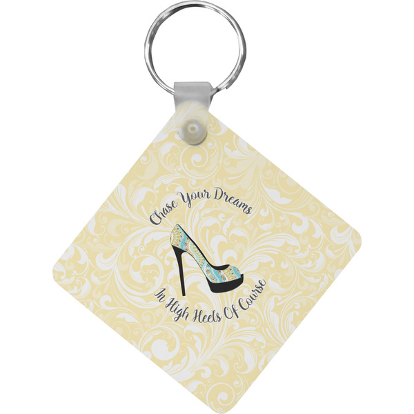 Custom High Heels Diamond Plastic Keychain