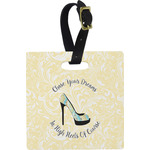 High Heels Plastic Luggage Tag - Square