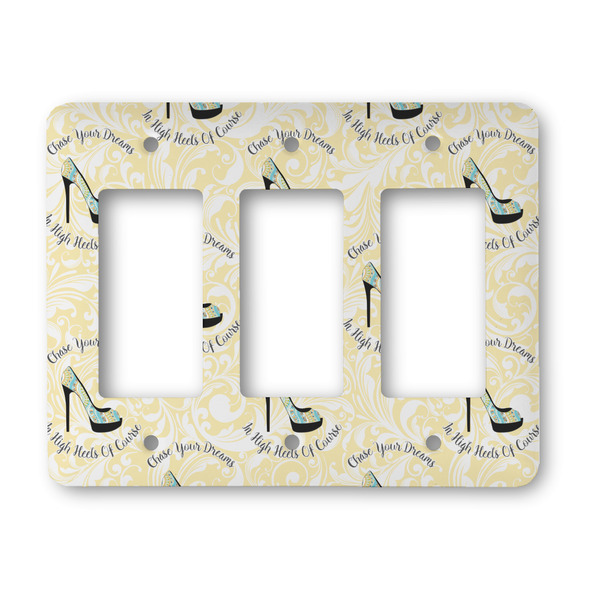 Custom High Heels Rocker Style Light Switch Cover - Three Switch