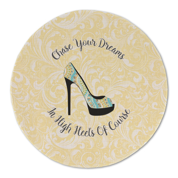 Custom High Heels Round Linen Placemat