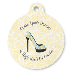 High Heels Round Pet ID Tag