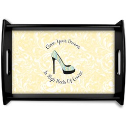 High Heels Black Wooden Tray - Small