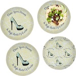 High Heels Set of 4 Glass Lunch / Dinner Plate 10"