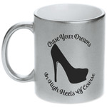 High Heels Metallic Silver Mug