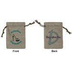 High Heels Small Burlap Gift Bag - Front & Back