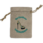 High Heels Small Burlap Gift Bag - Front