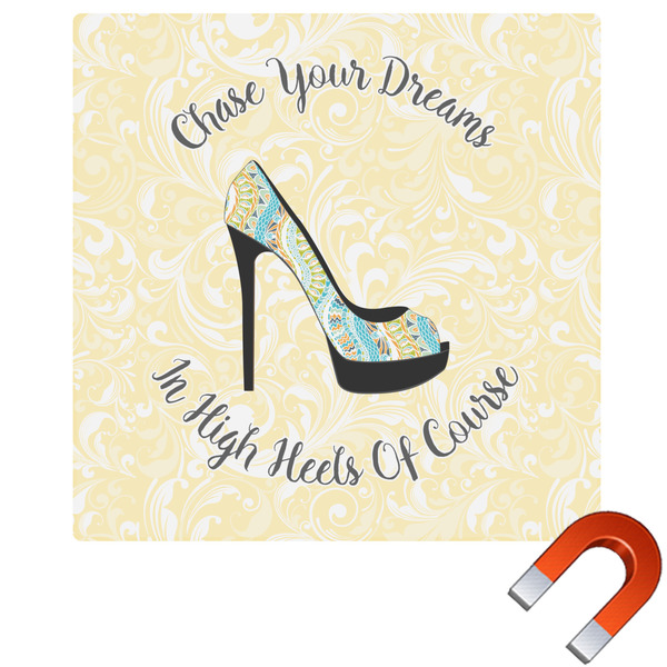 Custom High Heels Square Car Magnet - 10"