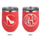 High Heels Stainless Wine Tumblers - Coral - Double Sided - Approval