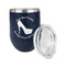 High Heels Stainless Wine Tumblers - Navy - Double Sided - Alt View