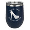 High Heels Stainless Wine Tumblers - Navy - Double Sided - Front