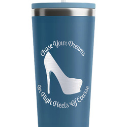 High Heels RTIC Everyday Tumbler with Straw - 28oz - Steel Blue - Double-Sided